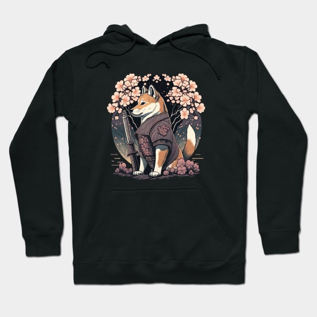 Get Ready to Stand Out with Shiba Dog Samurai Hoodie by kanisky